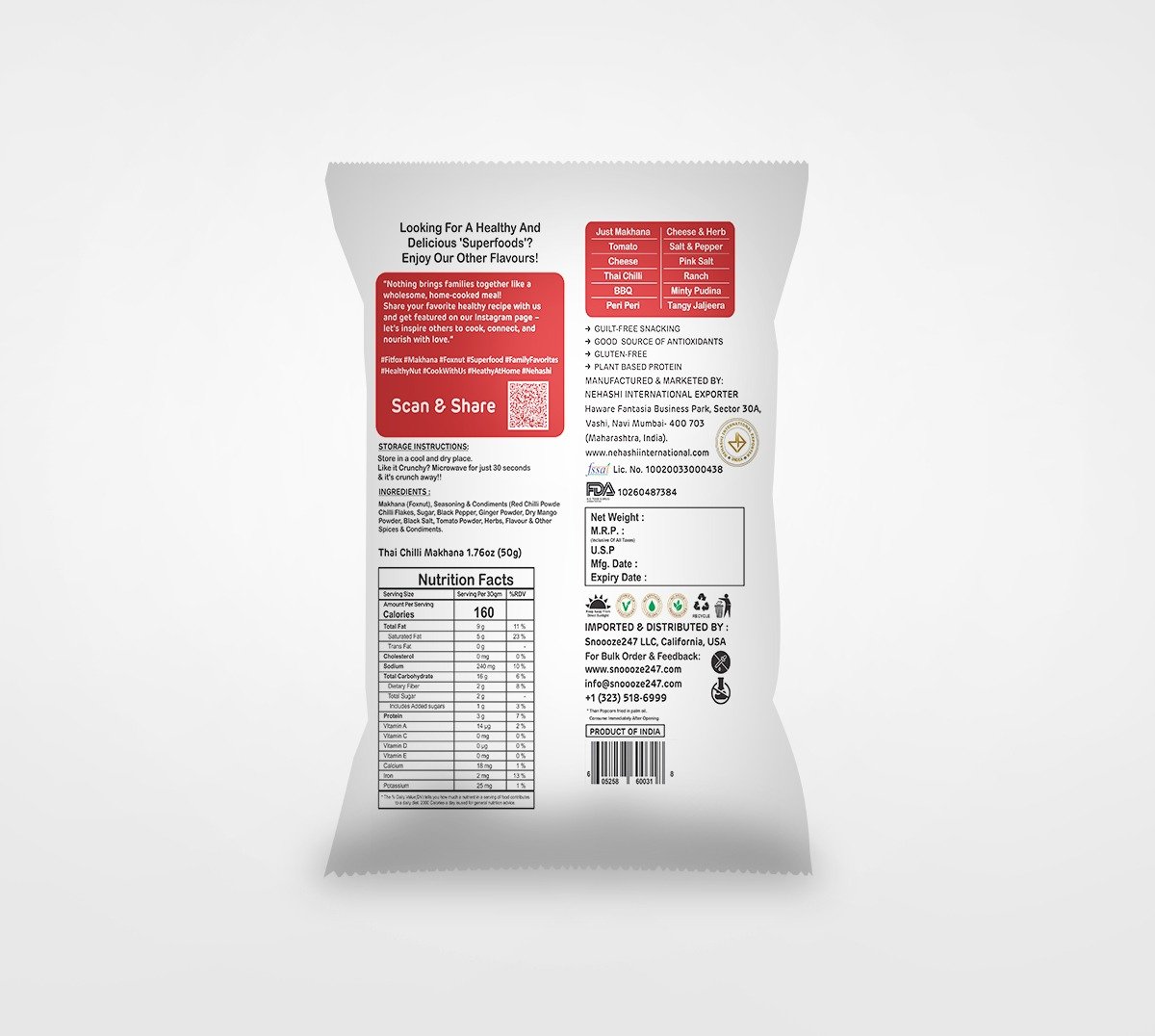 thai chilli makhana fitfoxnut